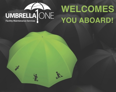 welcome notification with green logo