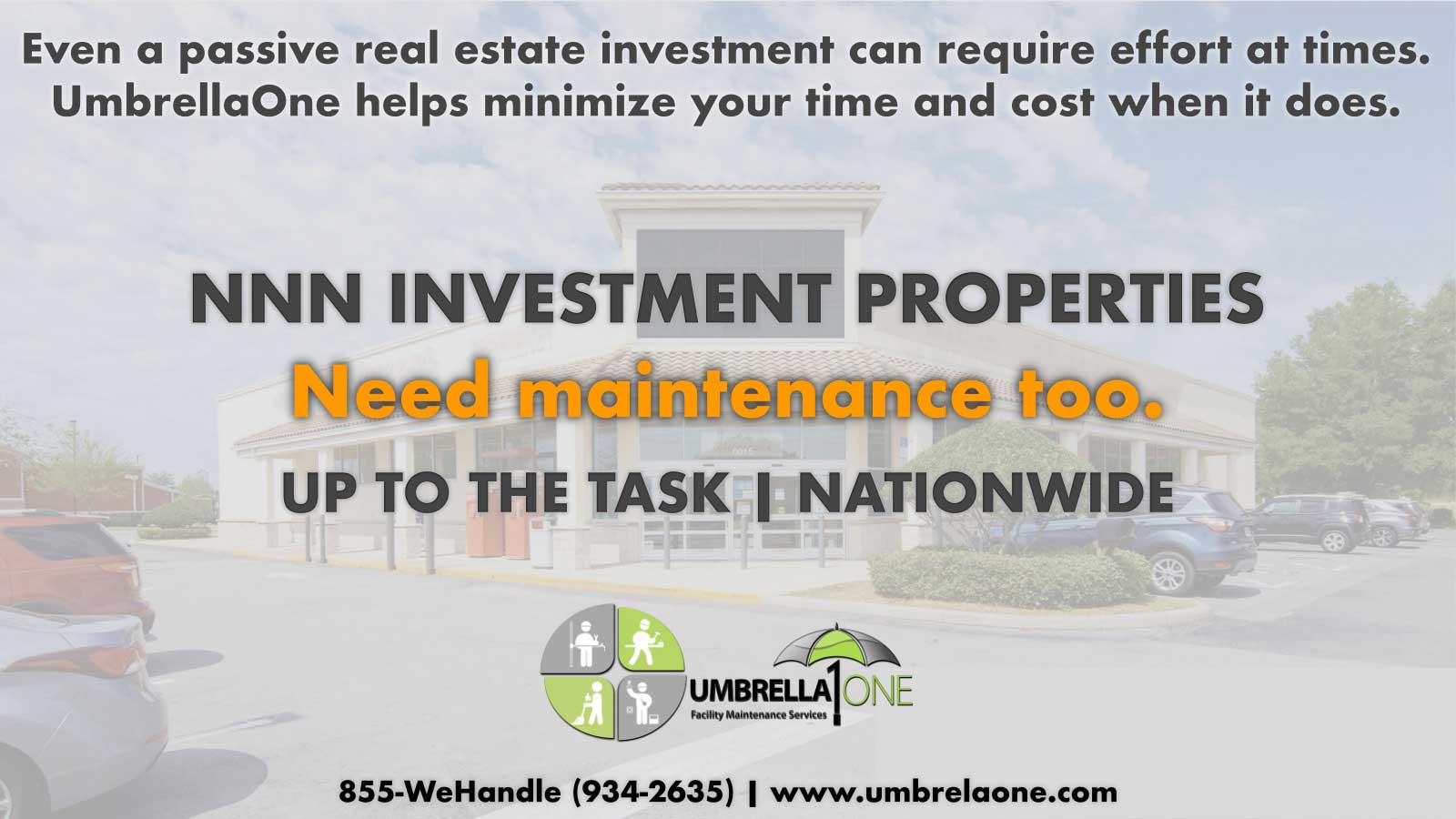 Caption: nnn investment properties need maintenance, too. up to the task