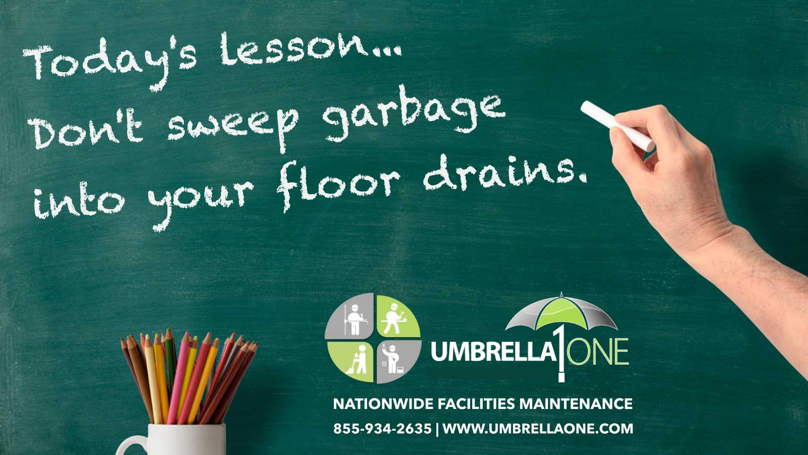 today's lesson: don't sweep garbage into your floor drains